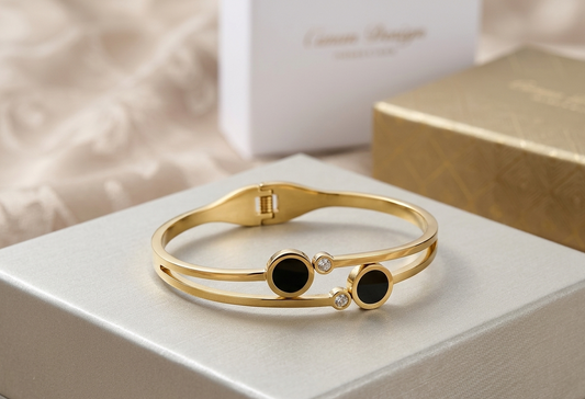 Black Stone Duo Bracelet