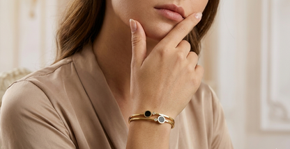 Black Stone Duo Bracelet