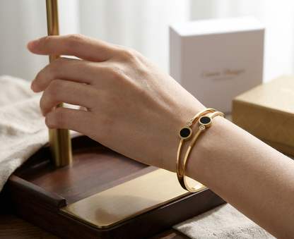 Black Stone Duo Bracelet