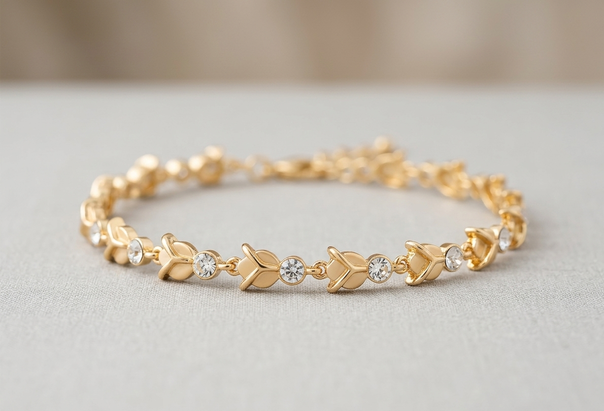 Crystal Leaf Bracelet