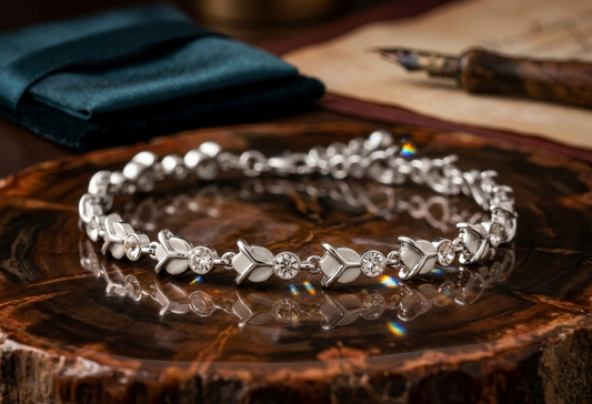 Crystal Leaf Bracelet