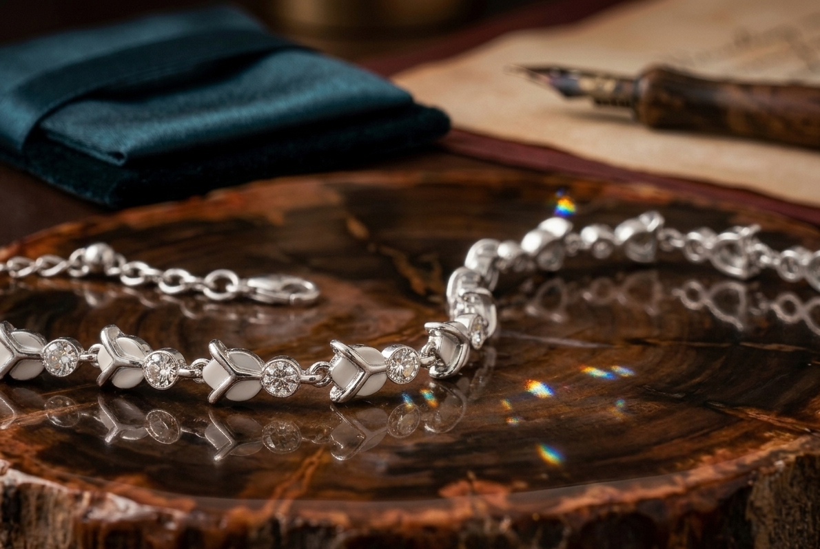 Crystal Leaf Bracelet