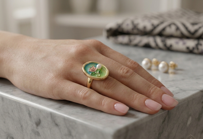 Rose Garden Pearl Ring