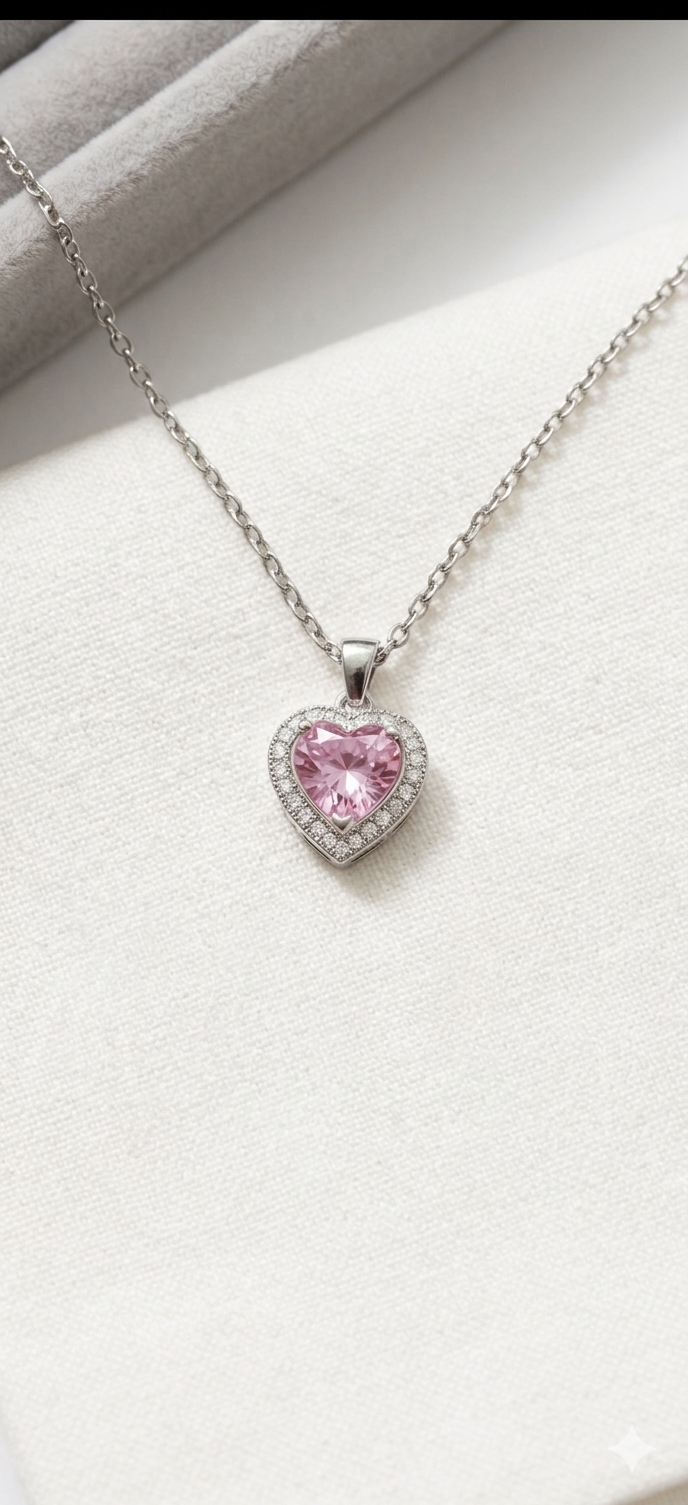 Pink Heart Necklace