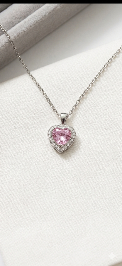 Pink Heart Necklace