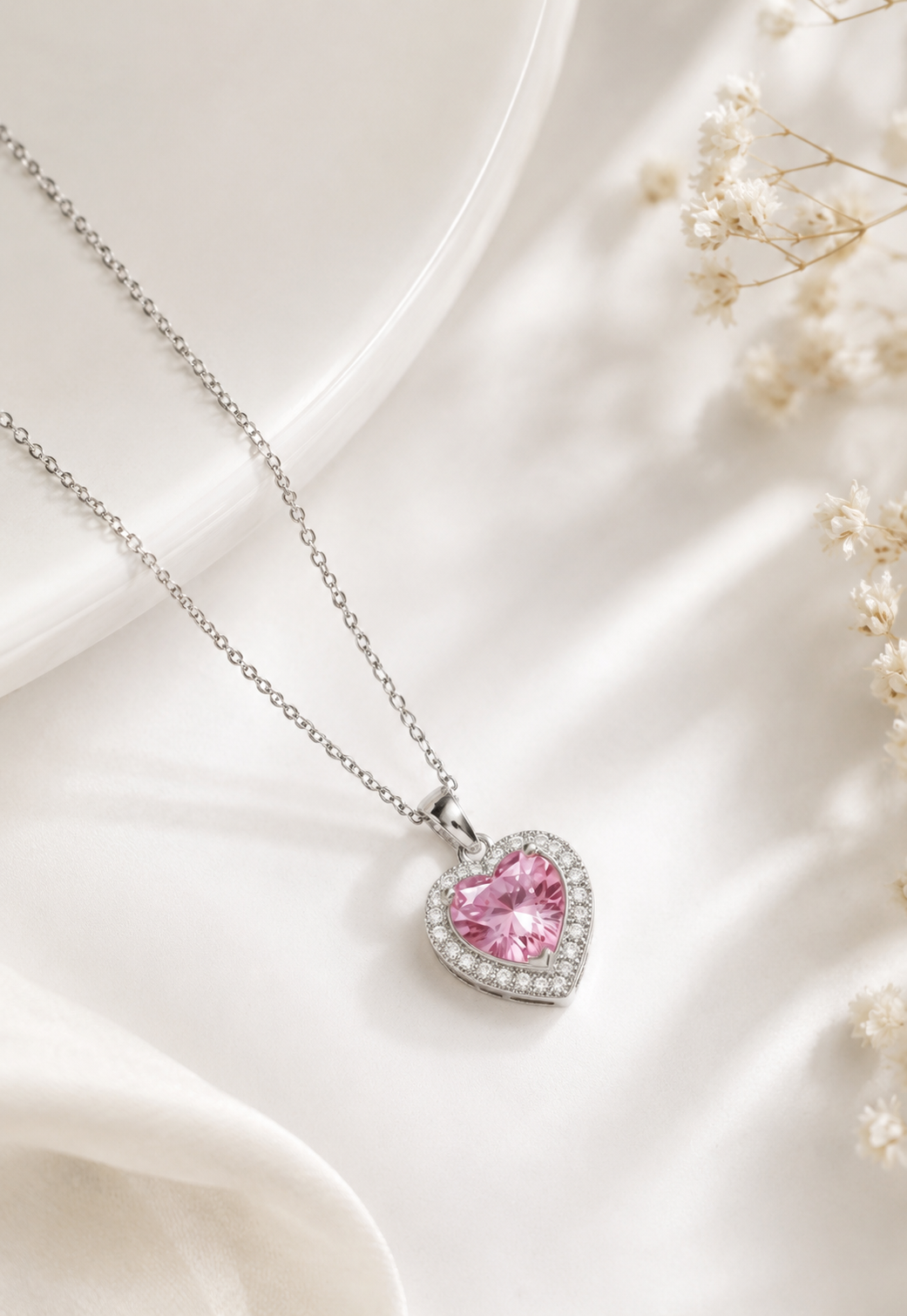 Pink Heart Necklace