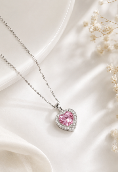 Pink Heart Necklace