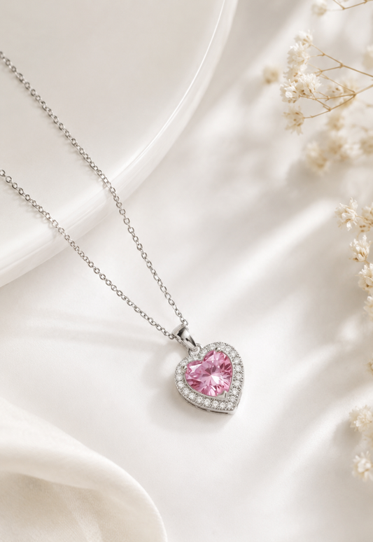 Pink Heart Necklace