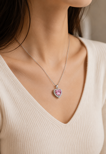 Pink Heart Necklace