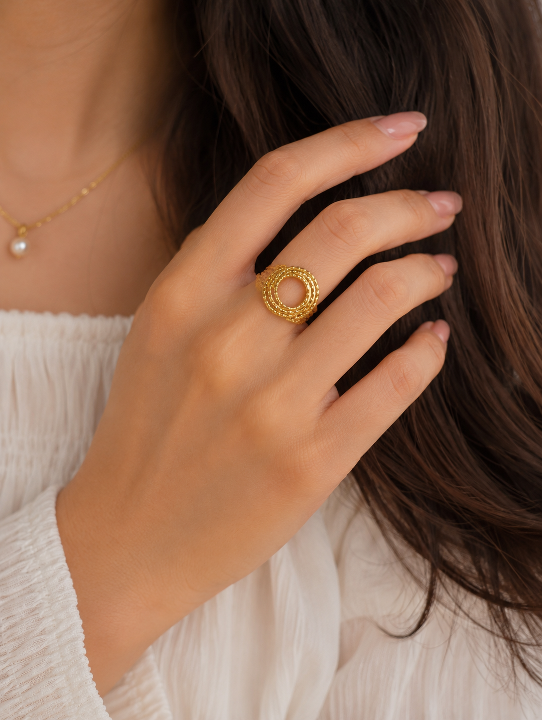 Golden Weave Cuff Ring
