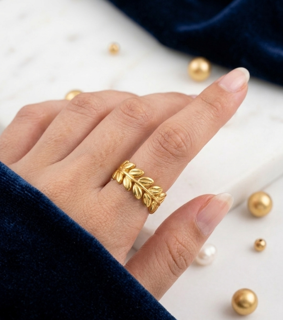 Leaf Whisper Ring