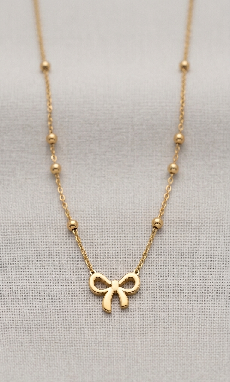 Golden Bow Necklace