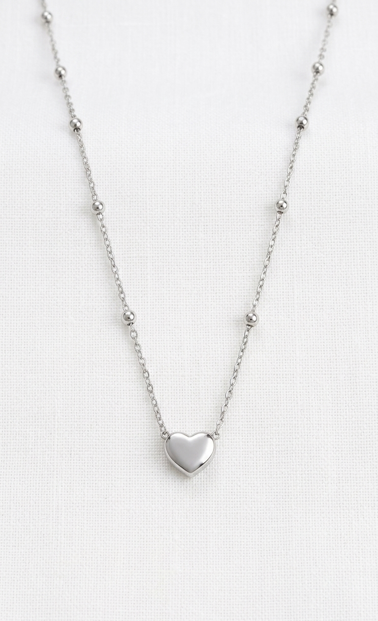 Silver Heart Whisper Necklace