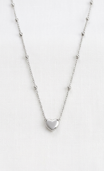 Silver Heart Whisper Necklace