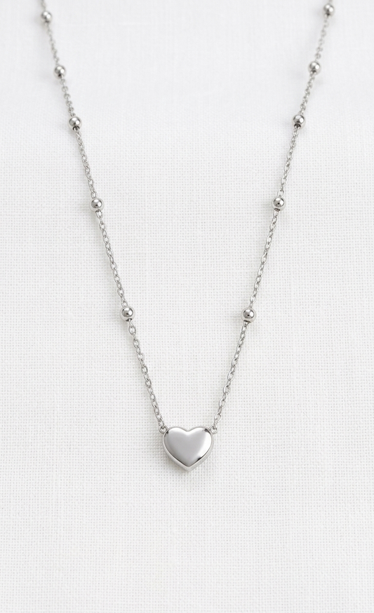Silver Heart Whisper Necklace