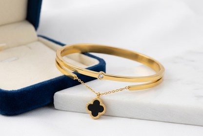 Radiance Clover Charm Cuff