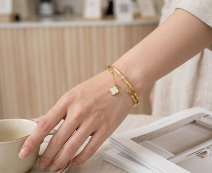 Radiance Clover Charm Cuff