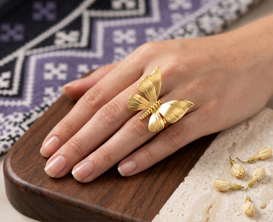 Glow & Grace Butterfly Ring