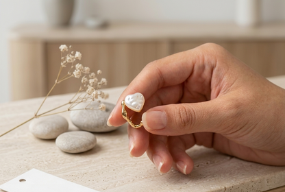 Pearl Heart Whisper Ring