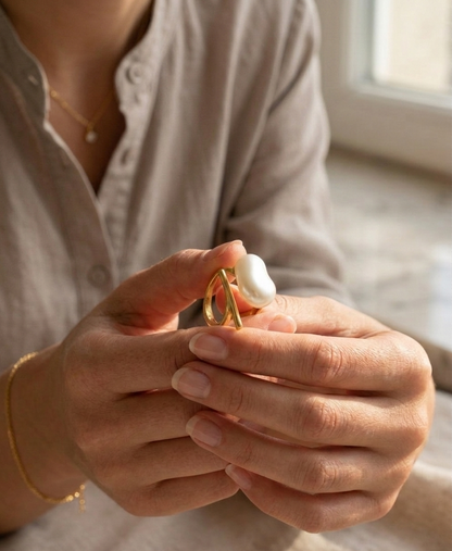 Pearl Sculpture Ring